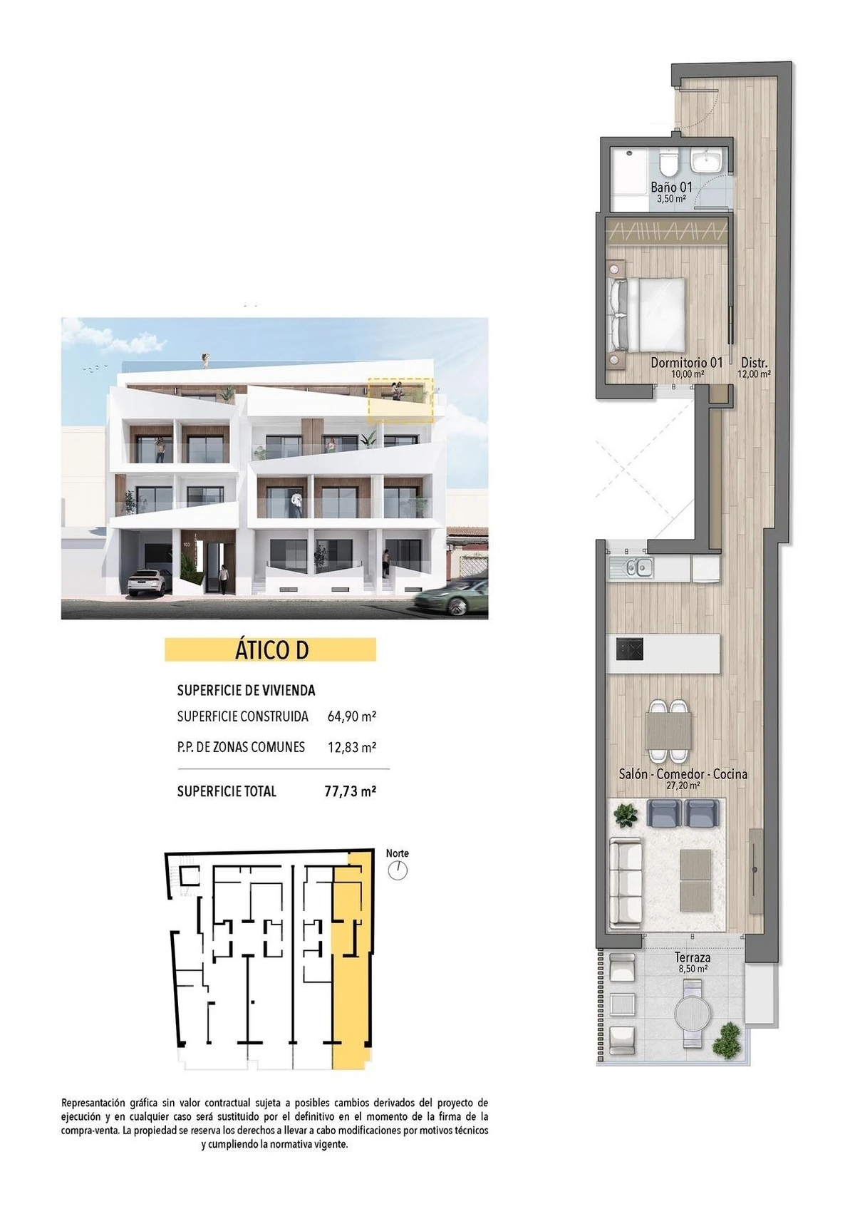 Unit NV-100809 — Modernos Apartamentos a 250m de la Playa del Cura en Torrevieja