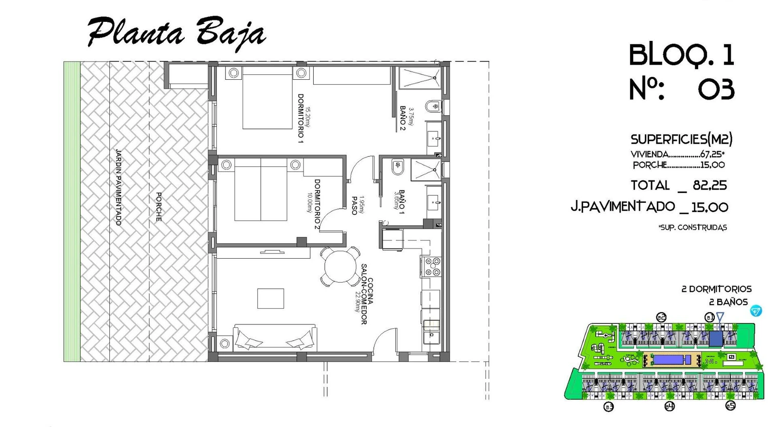 Unit NV-100849 — Exclusivos Bungalows de Obra Nueva en La Finca Golf, Algorfa