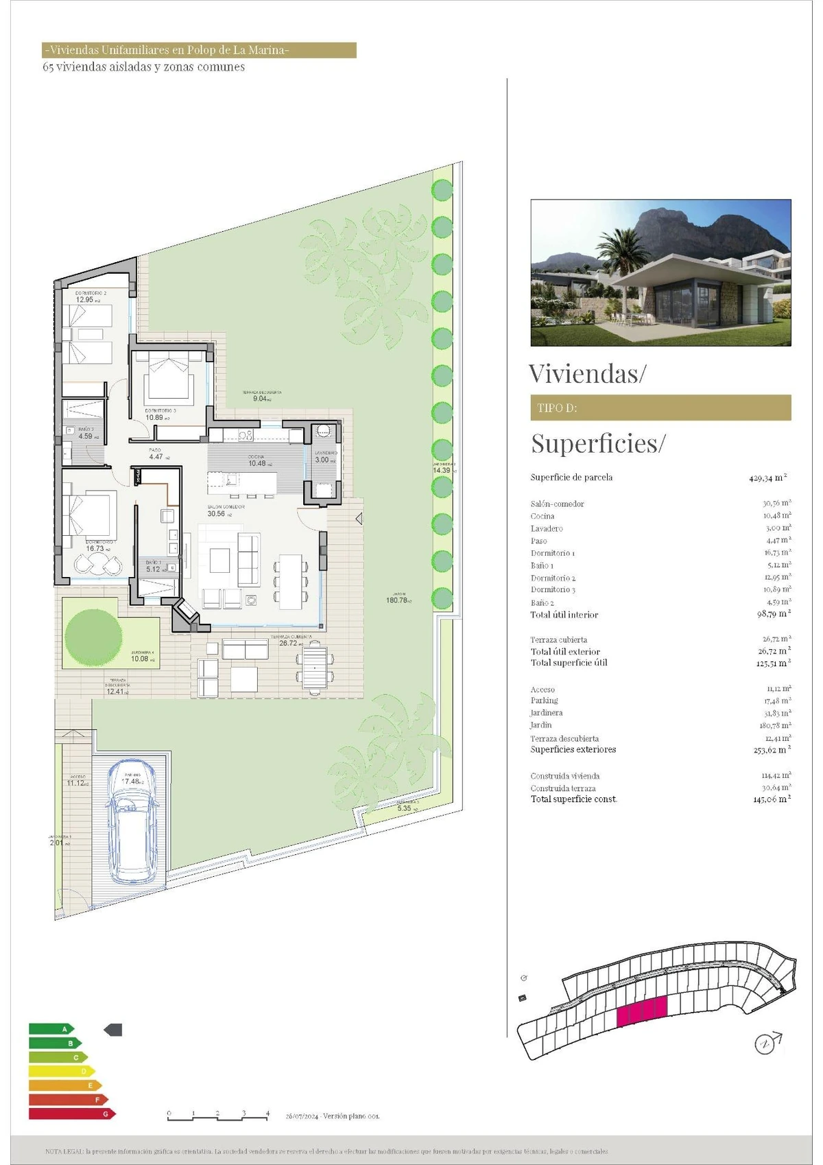 Unit NV-100859 — Chalets de Nueva Construcción en Polop, Alicante