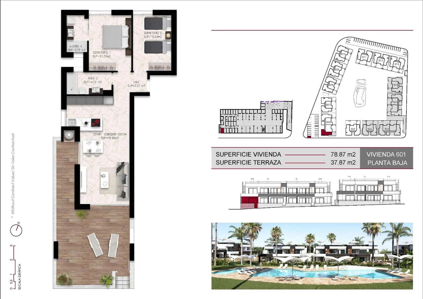 Unit NV-100895 — Exclusiva vida mediterránea en Lo Marabú, Ciudad Quesada
