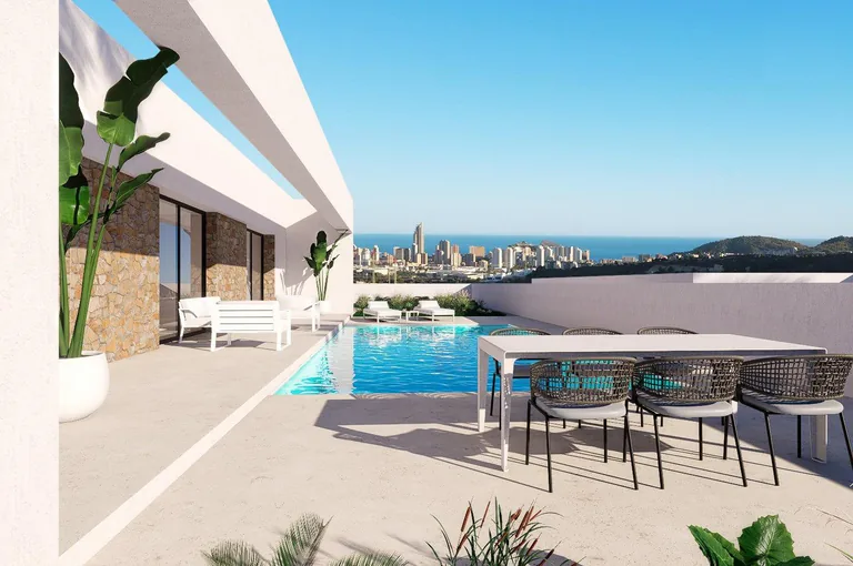 Villas de obra nueva con vistas al mar en Finestrat-Benidorm