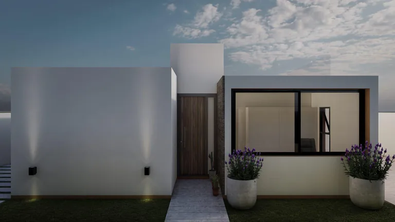 Villa de estilo ibicenco en un tranquilo pueblo español