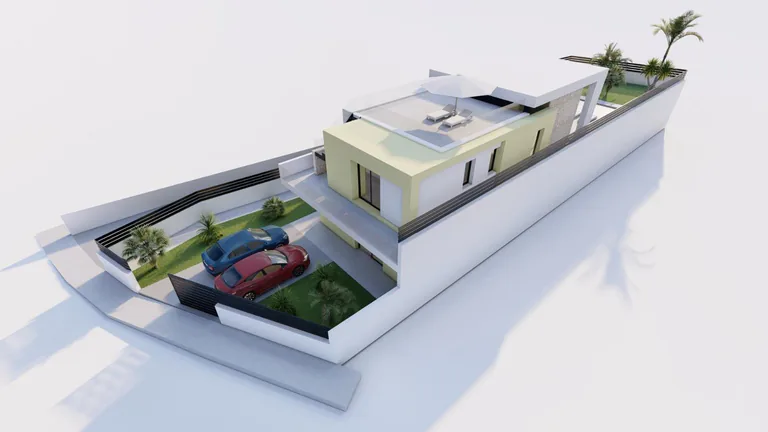 Chalets de obra nueva de una planta con piscina privada en Torrevieja
