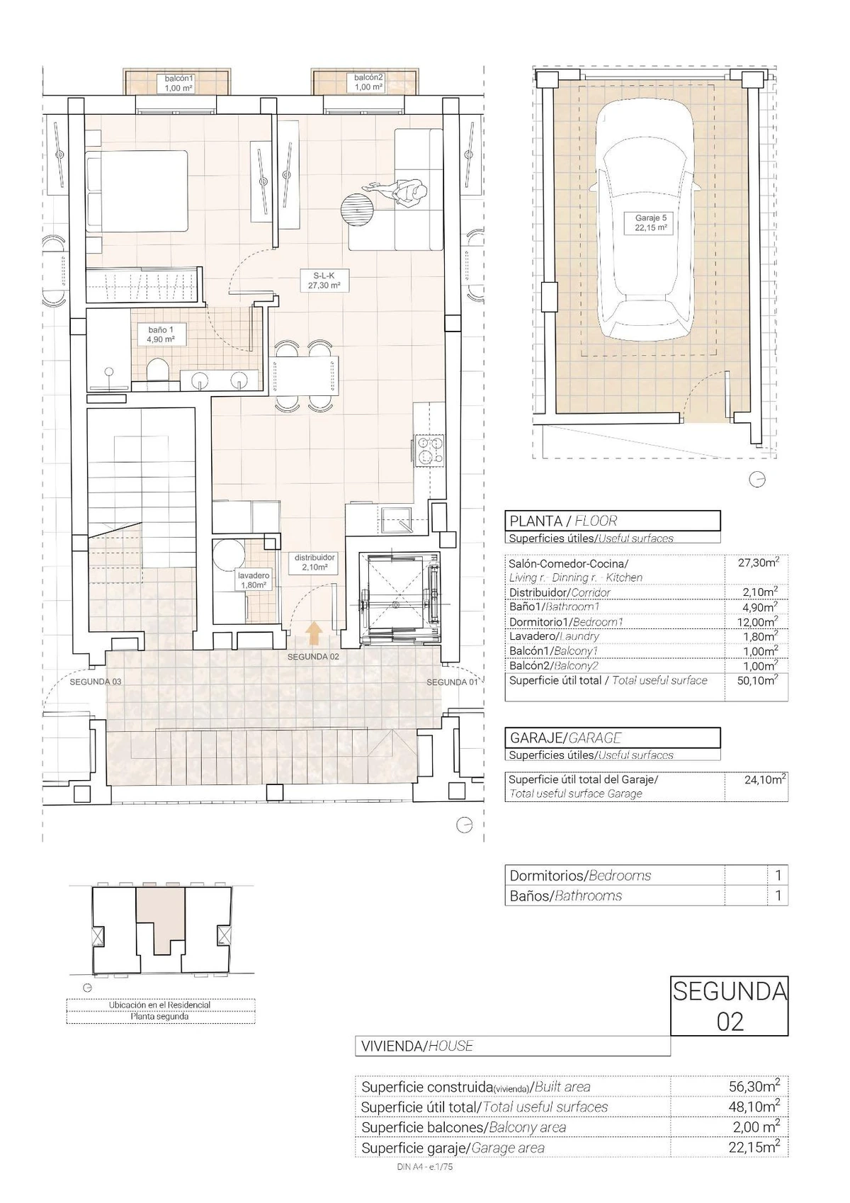 Unit NV-101060 — Apartamentos modernos con impresionantes vistas a los viñedos en Hondón de las Nieves