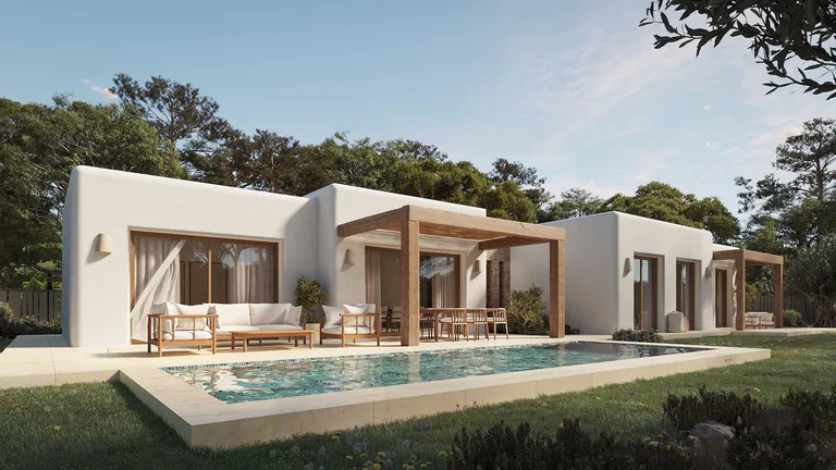 Villa de lujo de estilo ibicenco en La Fustera (Benissa Costa) A solo 1 km de la playa