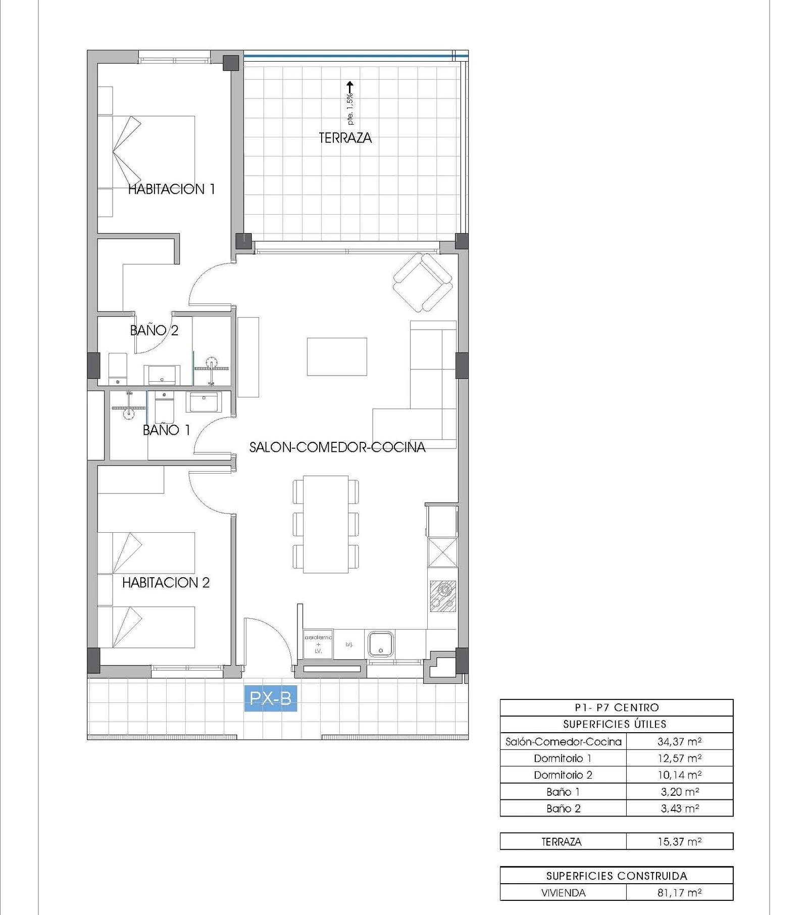 Unit NV-101125 — Apartamentos de nueva construcción en Cala Finestrat, Villajoyosa
