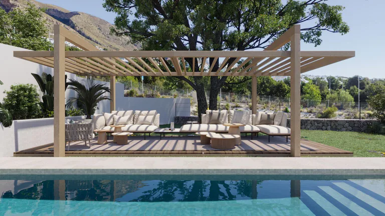 Modernas villas de una sola planta con piscina privada en Finestrat