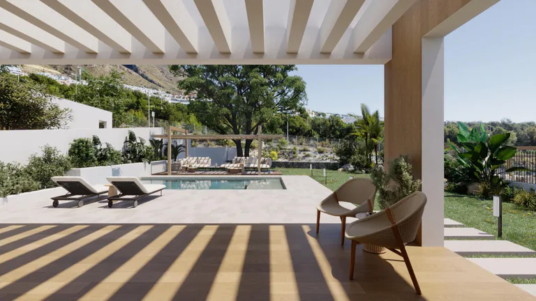Modernas villas de una sola planta con piscina privada en Finestrat