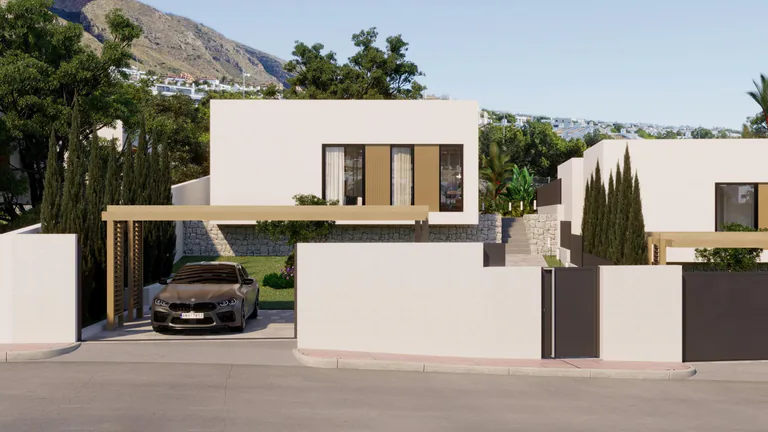 Modernas villas de una sola planta con piscina privada en Finestrat