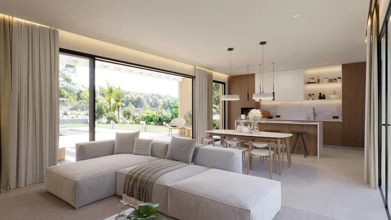 Modernas villas de una sola planta con piscina privada en Finestrat