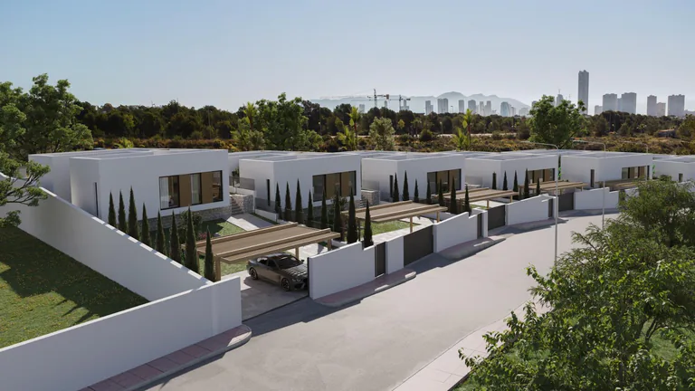 Modernas villas de una sola planta con piscina privada en Finestrat