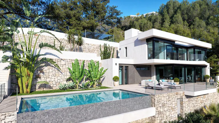 Villa de lujo de nueva construcción con vistas panorámicas al mar en Raco de Galeno, Benissa Costa