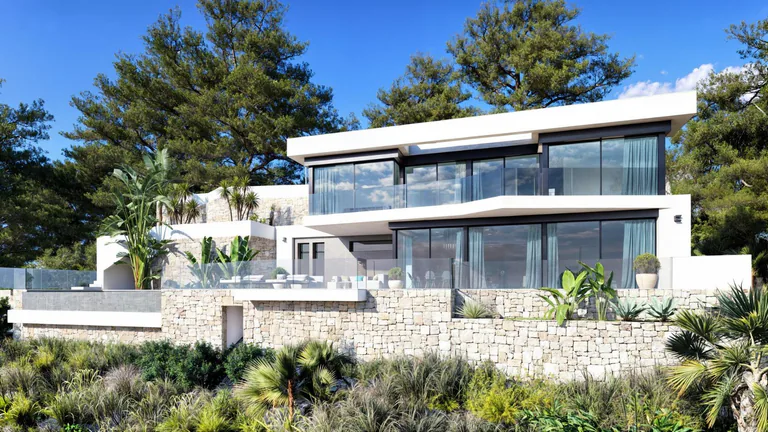 Villa de lujo de nueva construcción con vistas panorámicas al mar en Raco de Galeno, Benissa Costa