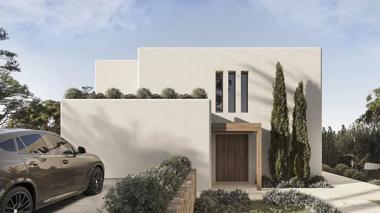 Villa con vistas al mar y encanto ibicenco en La Fustera, Benissa