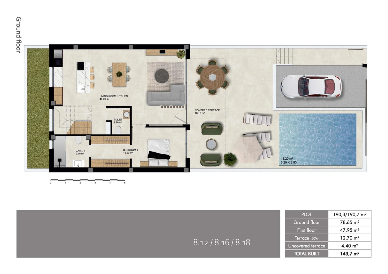 Unit NV-101355 — Villas adosadas y pareadas de nueva construcción en Dolores, Alicante