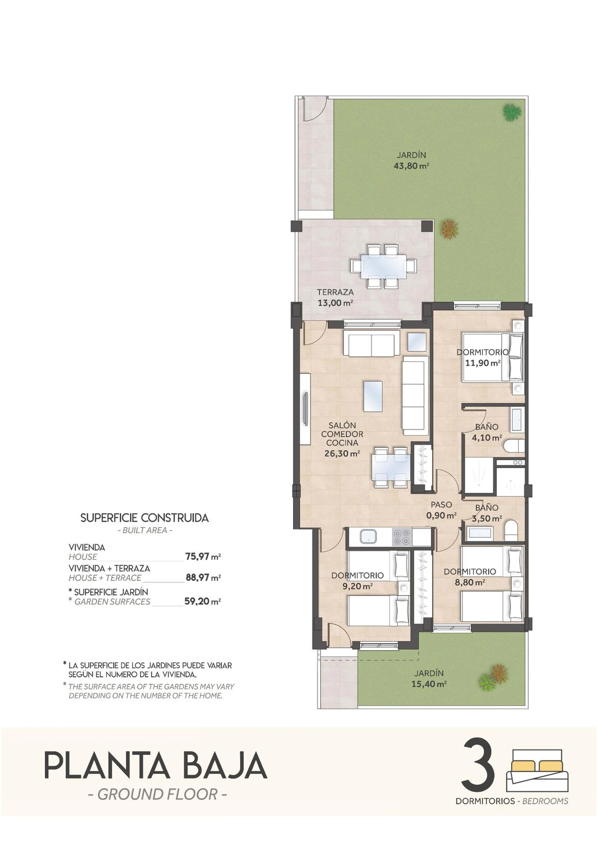 Unit NV-101417 — Bungalows de Obra Nueva en San Miguel de Salinas – Naturaleza, Golf y Confort