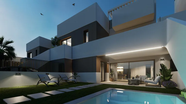 Bungalows de nueva construcción con piscina privada en San Pedro del Pinatar