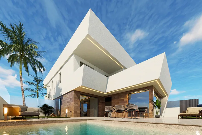 Villas de nueva construcción en San Pedro del Pinatar con piscina privada