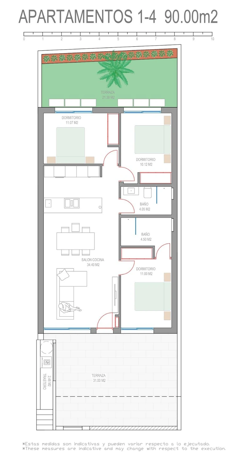 Unit NV-101534 — Bungalow in Parque del Mediterraneo, Pilar de La Horadada