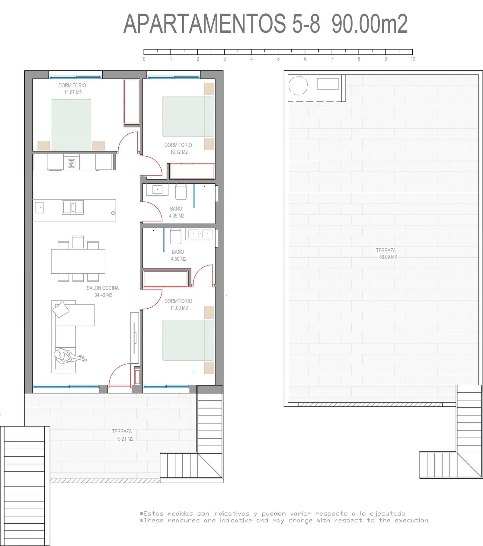 Unit NV-101535 — Bungalow in Parque del Mediterraneo, Pilar de La Horadada