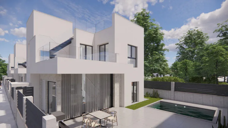Modernas villas de nueva construcción en La Herrada Los Montesinos con piscina privada