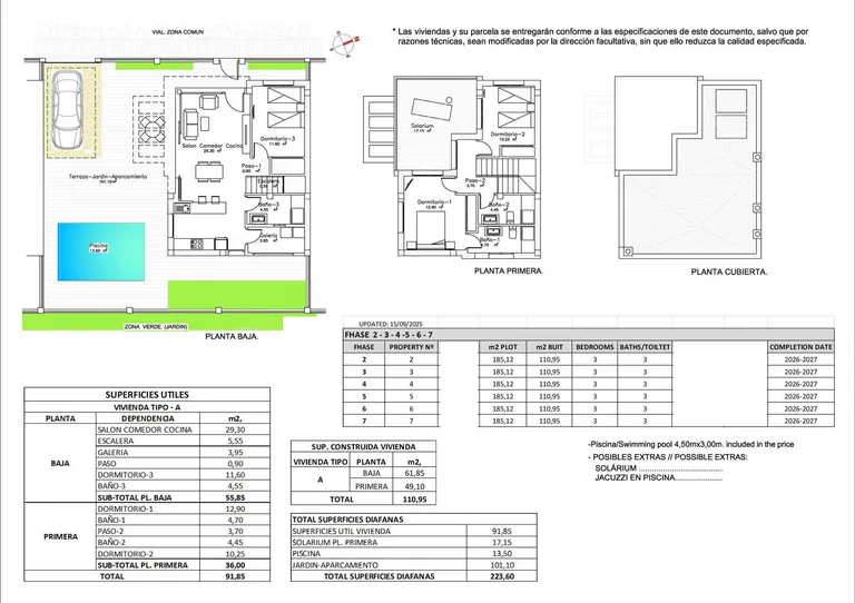Modernas villas de nueva construcción en La Herrada Los Montesinos con piscina privada