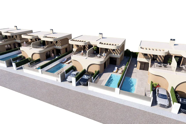 Modernas villas adosadas en Daya Nueva con diseño contemporáneo y excelentes conexiones