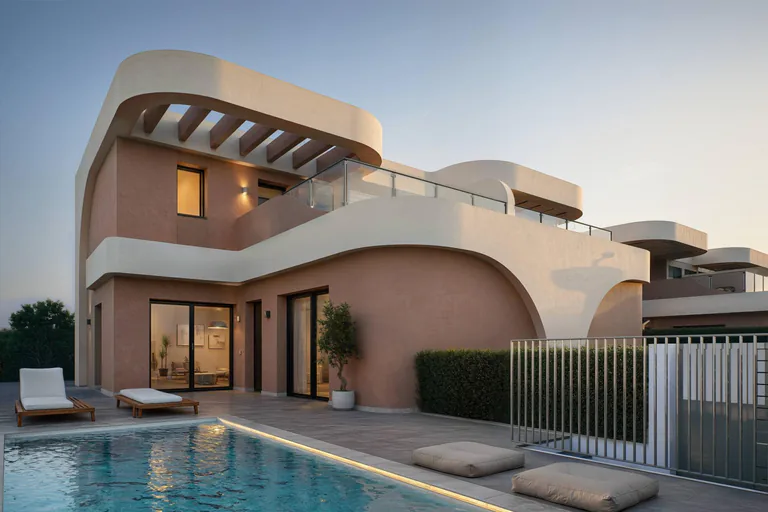 Modernas villas adosadas en Daya Nueva con diseño contemporáneo y excelentes conexiones