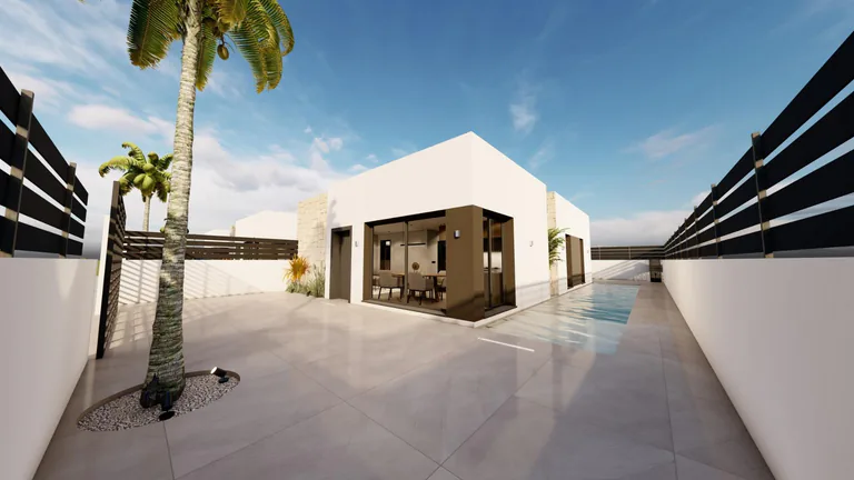 Modernas villas independientes en Monteazul Benijófar con piscina y solárium opcionales
