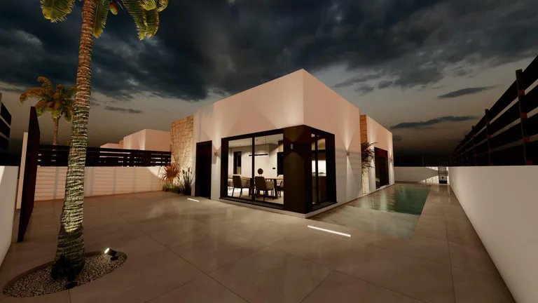 Modernas villas independientes en Monteazul Benijófar con piscina y solárium opcionales