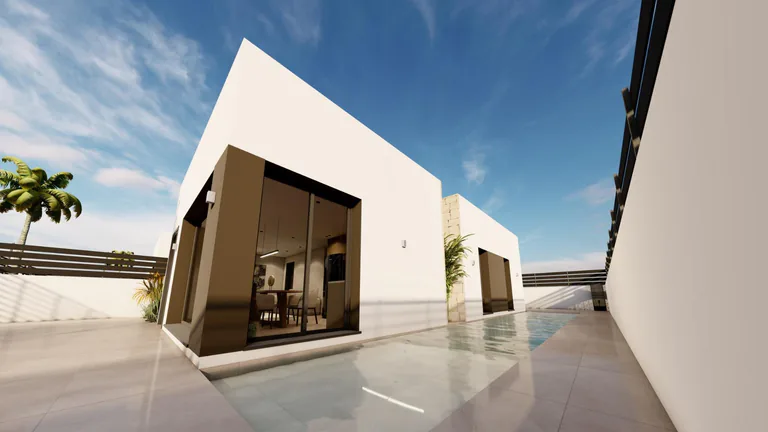 Modernas villas independientes en Monteazul Benijófar con piscina y solárium opcionales