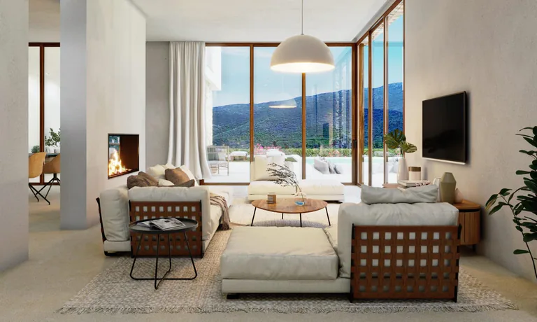 Villa de lujo estilo Ibiza con vistas panorámicas en Las Laderas, Jávea
