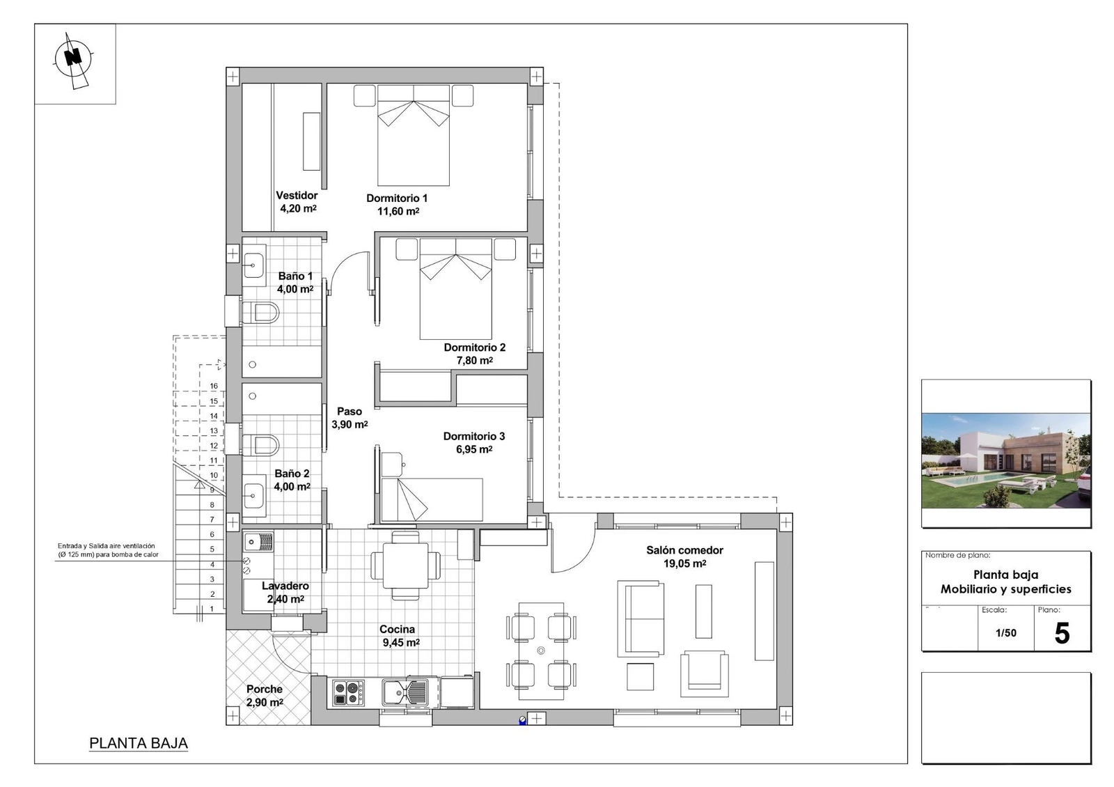 Unit NV-101713 — Villas independientes de nueva construcción con piscina privada en el Country Club de Mazarrón