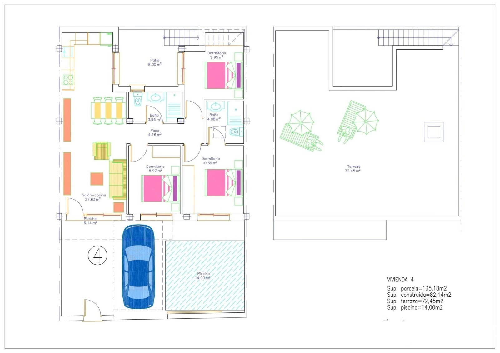 Unit NV-101738 — Casas adosadas de nueva construcción con piscina privada en Avileses, Murcia