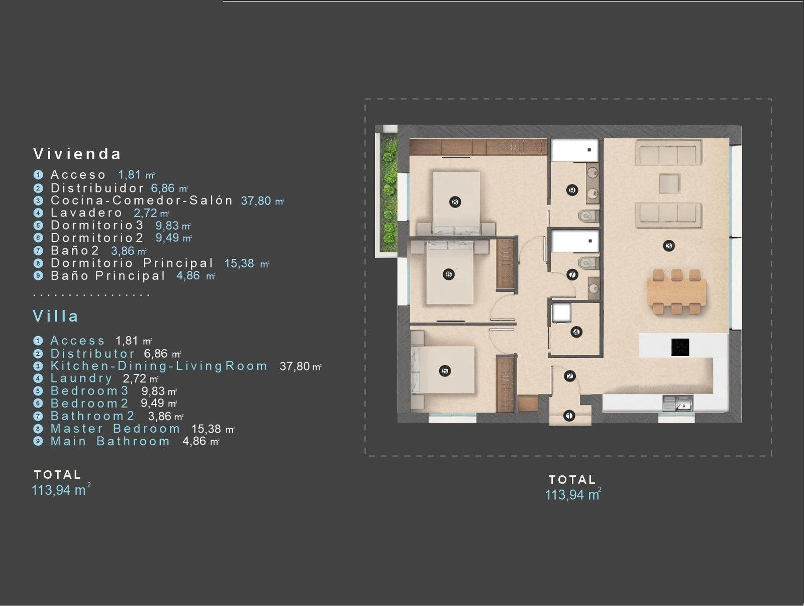 Unit NV-101760 — Villas de lujo de nueva construcción en Las Filipinas, Orihuela Costa