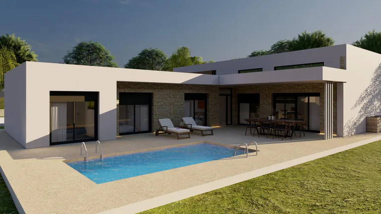 Moderna villa de nueva construcción en una gran parcela rústica en Pinoso