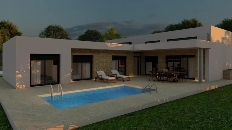 Moderna villa de nueva construcción en una gran parcela rústica en Pinoso