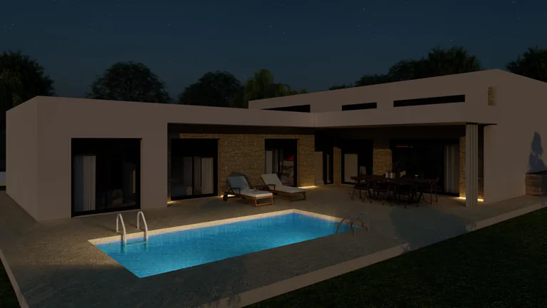 Moderna villa de nueva construcción en una gran parcela rústica en Pinoso