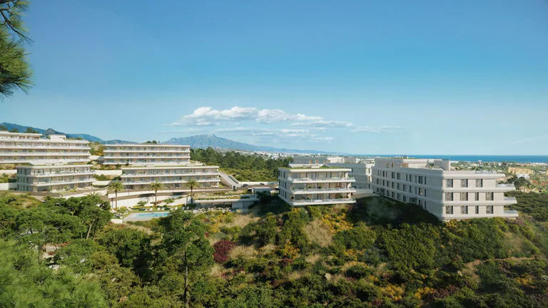 Modernos apartamentos de nueva construcción en Selwo Estepona, cerca de la playa y del golf