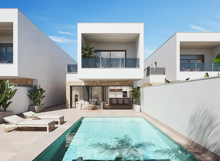 Modernas villas de nueva construcción con piscina privada en San Pedro del Pinatar