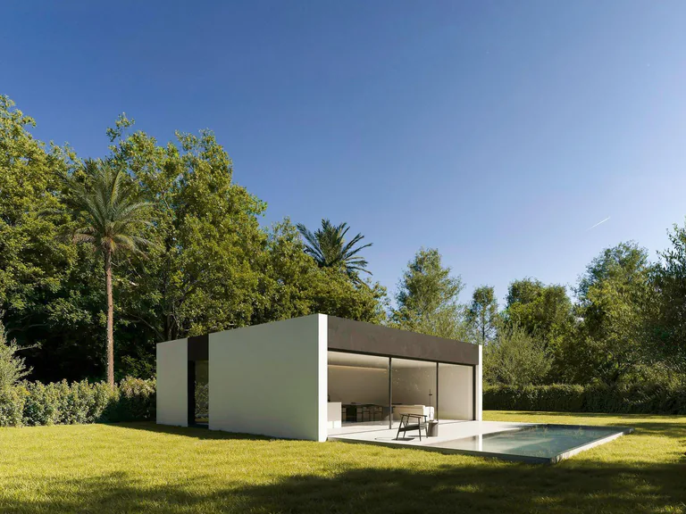 Villa minimalista de nueva construcción en Benidorm con piscina privada