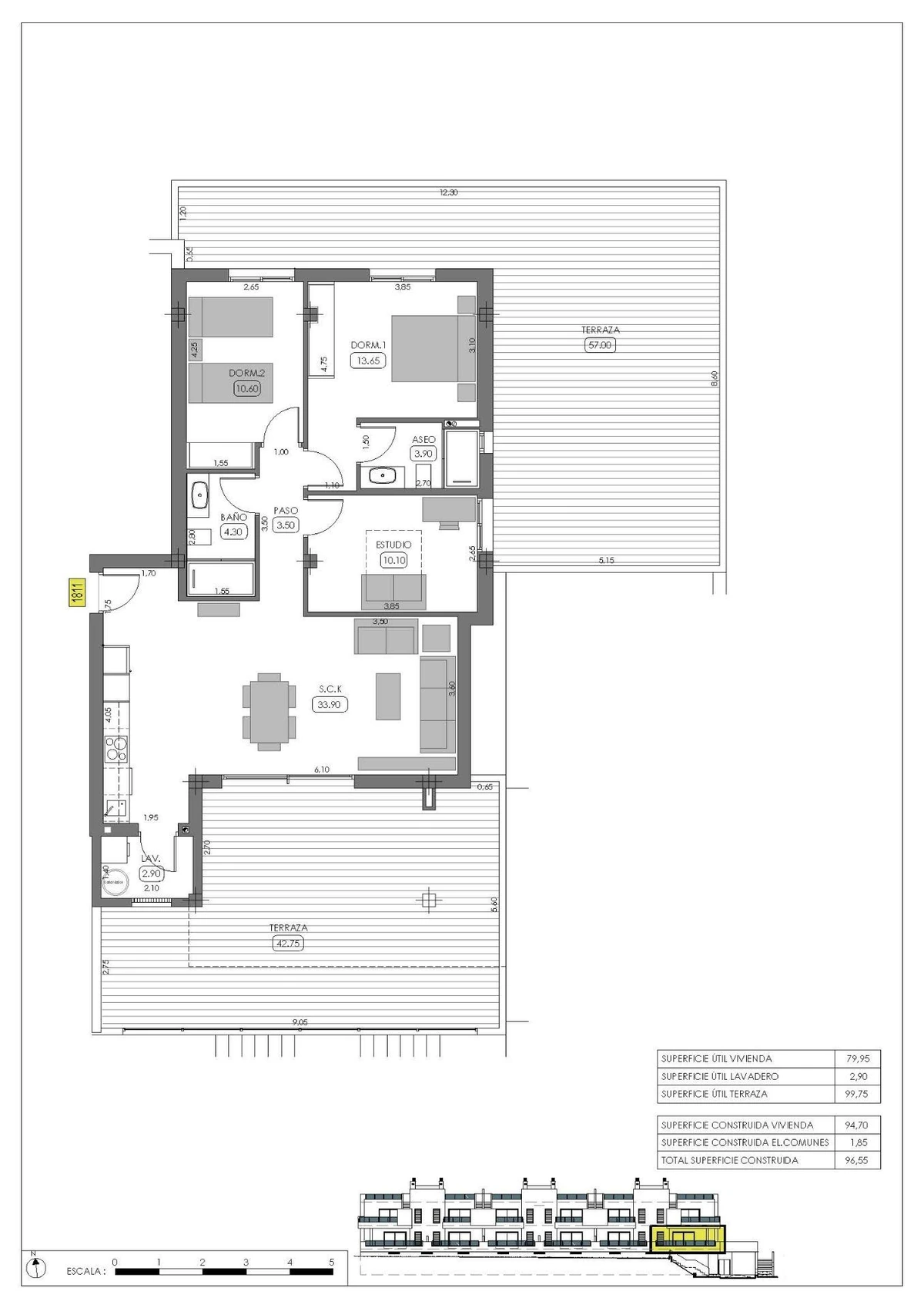 Unit NV-101930 — Villas pareadas de obra nueva con piscina privada en La Finca Golf Resort, Algorfa