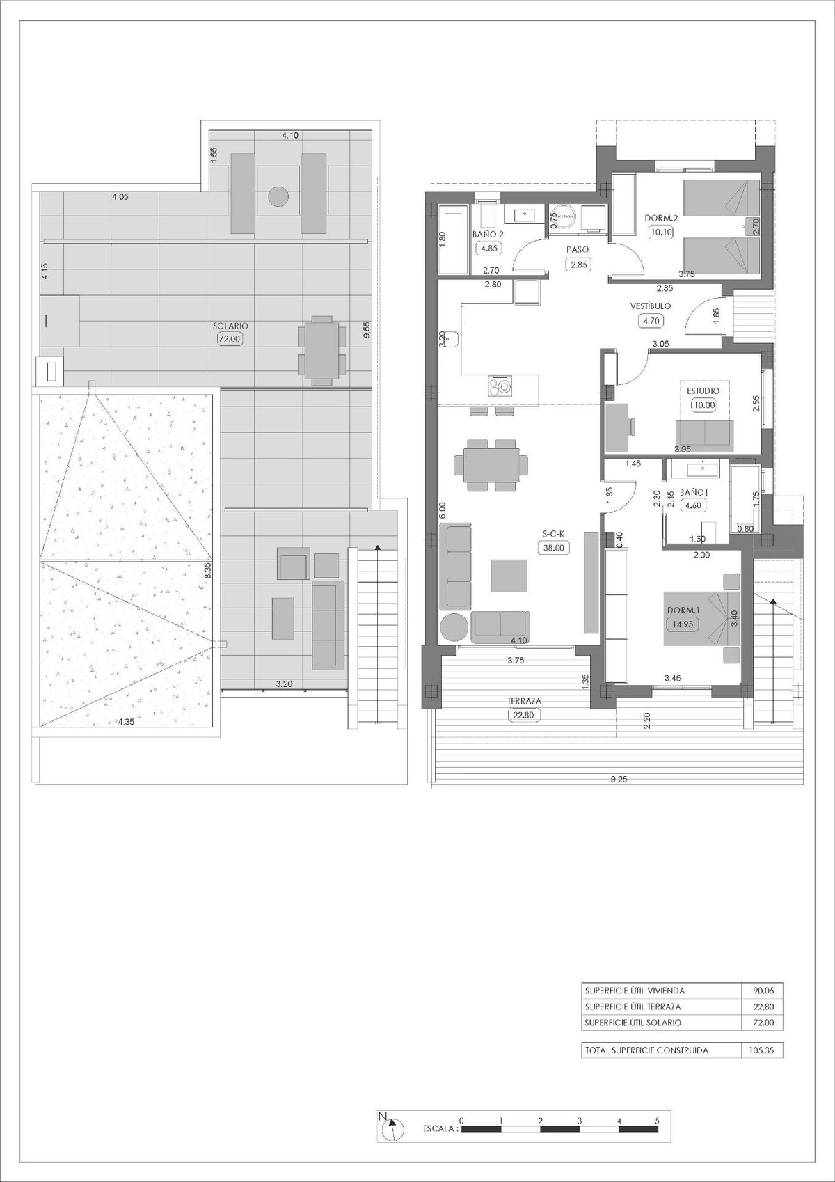 Unit NV-101932 — Villas pareadas de obra nueva con piscina privada en La Finca Golf Resort, Algorfa