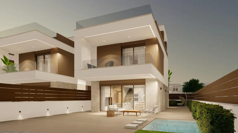 Villas de nueva construcción con piscina privada en Pilar de la Horadada, cerca de la playa