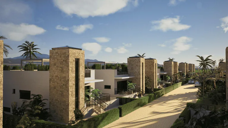 Villas de nueva construcción en Camposol Golf (Mazarrón-Murcia) con solárium privado y sótano