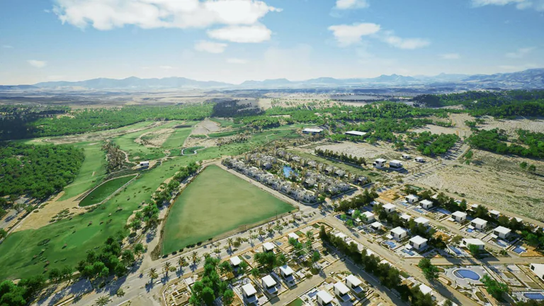 Villas de nueva construcción en Camposol Golf (Mazarrón-Murcia) con solárium privado y sótano