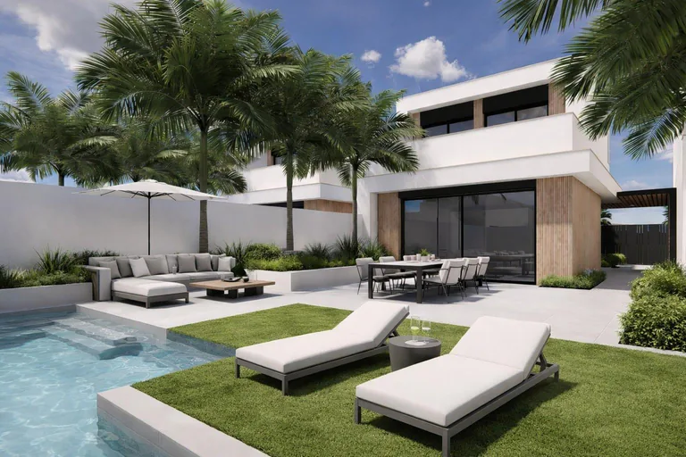 Villas de nueva construcción con piscina privada cerca de La Serena Golf en Los Alcázares