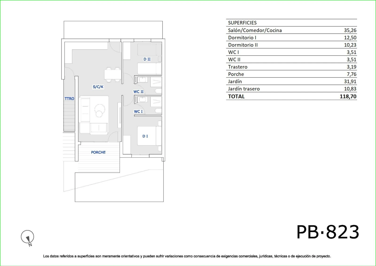 Unit NV-102004 — Bungalows Modernos de Obra Nueva en San Miguel de Salinas con 3 Piscinas Comunitarias