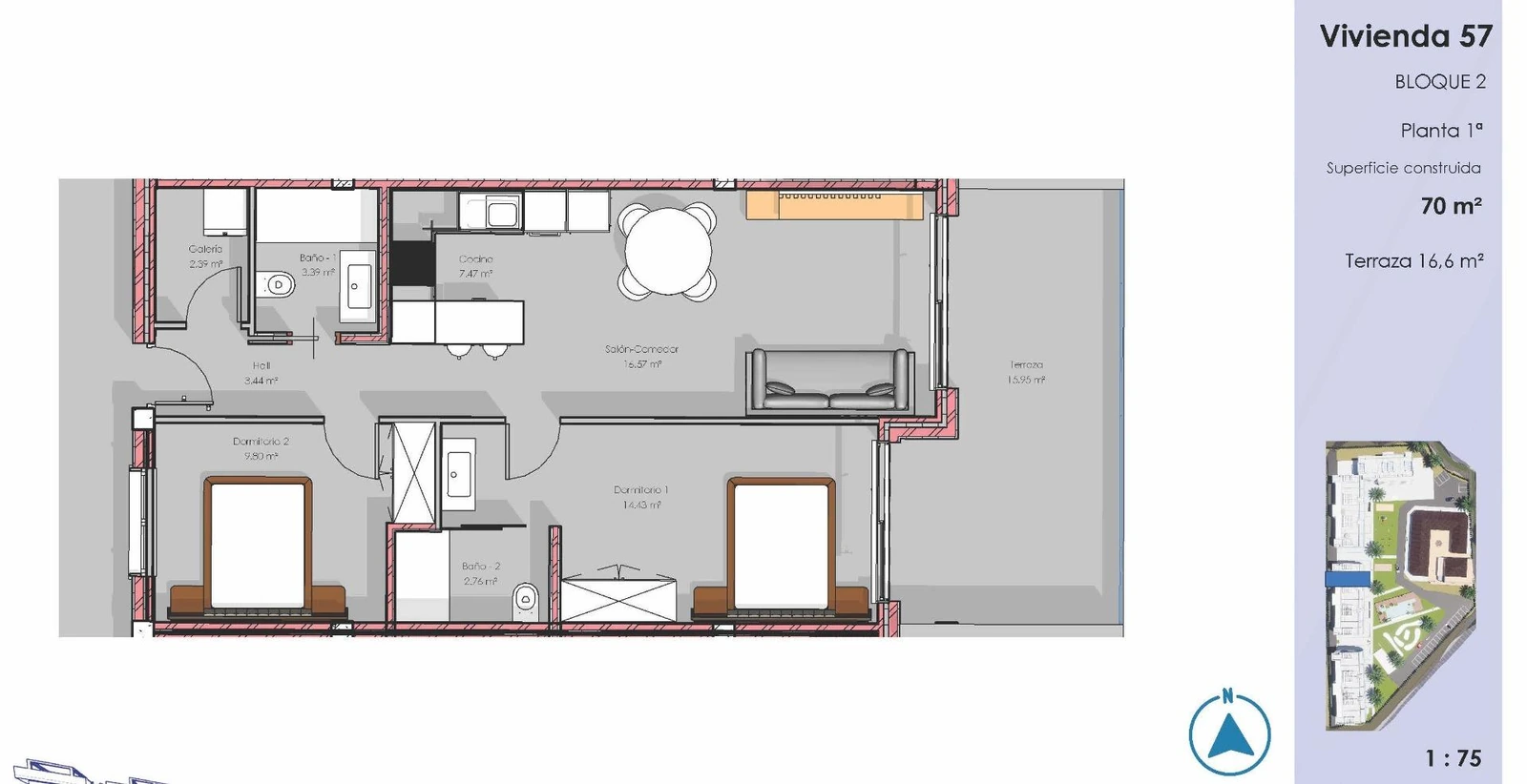 Unit NV-102086 — Apartamentos modernos amueblados en El Raso-Guardamar: vida contemporánea cerca de la playa y del campo de golf