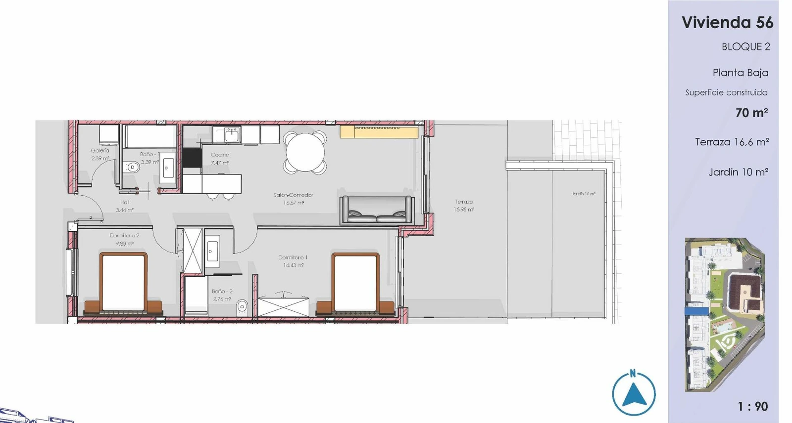 Unit NV-102088 — Apartamentos modernos amueblados en El Raso-Guardamar: vida contemporánea cerca de la playa y del campo de golf